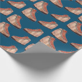 Draaiboeken op blauwe achtergrond cadeaupapier (Hoek)