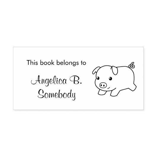 Draaiboekplaat piglet rubberstempel (Afrduk)