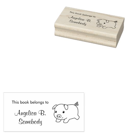 Draaiboekplaat piglet rubberstempel (Gestempeld)