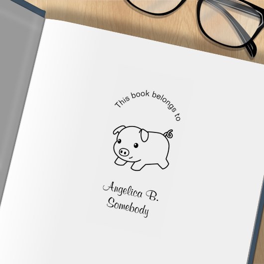 Draaiboekplaat piglet rubberstempel