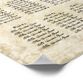 Draaiboomstamwortels Verouderde opvanggrafiek Poster (Hoek)