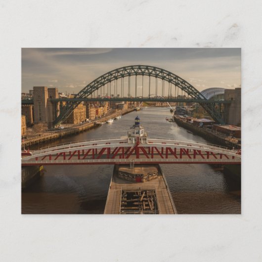 Draaibrug, Newcastle upon Tyne Briefkaart (Voorkant)