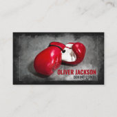 Draaibus rode handschoenen visitekaartje (Voorkant)