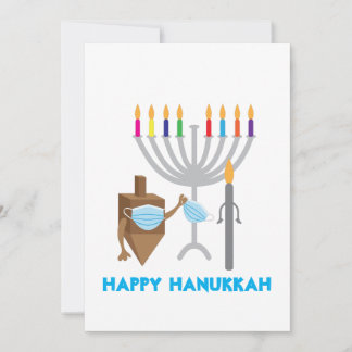 Draaien boven en kantelen met gezichtsmasker feestdagenkaart