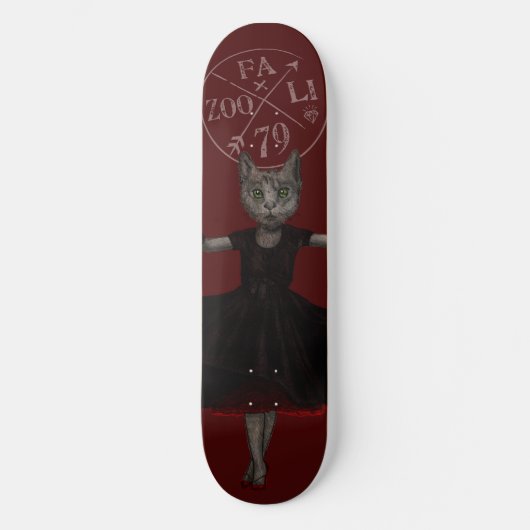 Draaien, draaien, Kat voor coupes Skateboard (Voorkant)