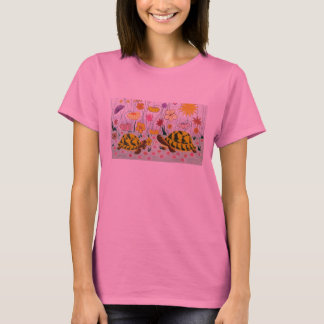 Draaien en bloemen t-shirt