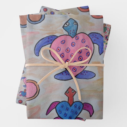 Draaien en cirkels inpakpapier vel (In situ)