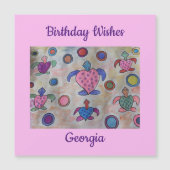 Draaien en cirkels Magnetic Birthday Card (Voorkant)