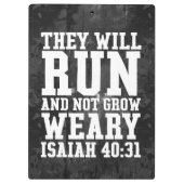 Draaien en niet groeien Weary Christelijke Bijbel  Klembord (Achterkant)