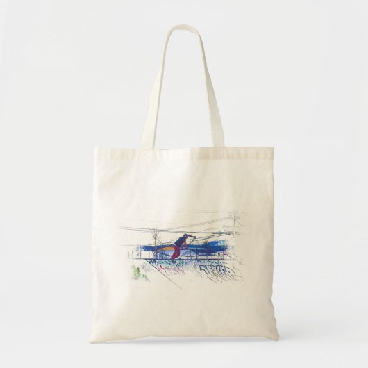 Draaien met het dek - stunt scooter tote bag (Voorkant)