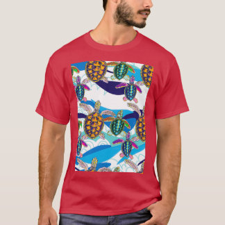 Draaien op Abstracte golven patroon 1 T-shirt