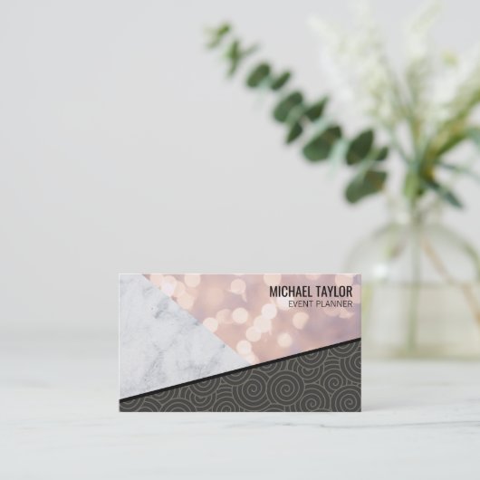 Draaien, patroonplaat en marmer Color Block Visitekaartje (Staand voorkant)