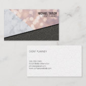 Draaien, patroonplaat en marmer Color Block Visitekaartje (Voorkant / Achterkant)