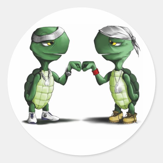 Draaien Ronde Sticker (Voorkant)