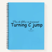 Draaien van C Jump Sky Blue en Black Notitieboek (Voorkant)