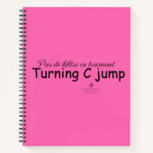 Draaien van C Spring Hot Pink en Black Notitieboek (Voorkant)