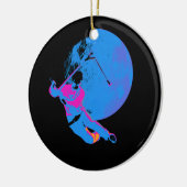 Draaien van de maan - Scooter Rider Keramisch Ornament (Links)