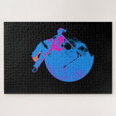 Draaien van de maan - Scooter Rider Legpuzzel (Horizontaal)