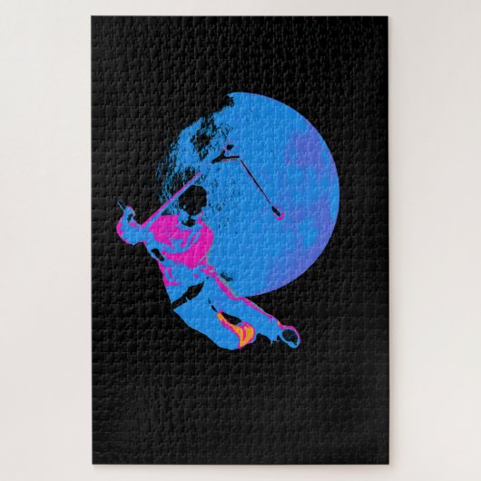 Draaien van de maan - Scooter Rider Legpuzzel (Verticaal)