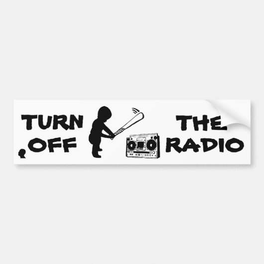 DRAAIEN VAN DE RADIObumperSTICKER Bumpersticker (Voorkant)