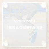 Draaien van het Deck - Skateboard Trick Glazen Onderzetter (Achterkant)
