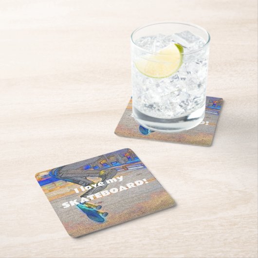 Draaien van het Deck - Skateboard Trick Kartonnen Onderzetters (Insitu)