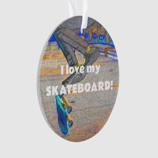 Draaien van het Deck - Skateboard Trick Ornament (voorkant)