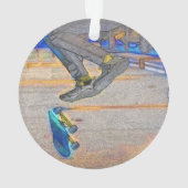 Draaien van het Deck - Skateboard Trick Ornament (achterkant)