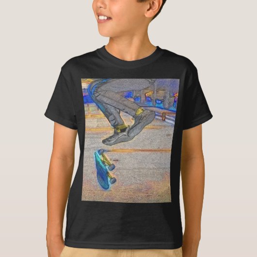 Draaien van het dek - Skateboarden Trick T-shirt (Voorkant)
