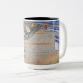 Draaien van het dek - Skateboarden Trick Tweekleurige Koffiemok (Voorkant rechts)