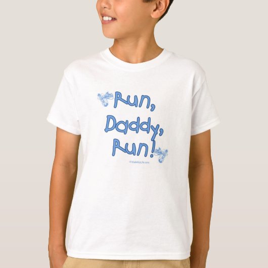 Draaien van papa naar Blue T-shirt (Voorkant)