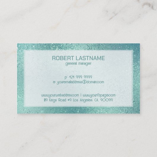 Draaien van spiegelende spiegelende textuurachterg visitekaartje (Achterkant)