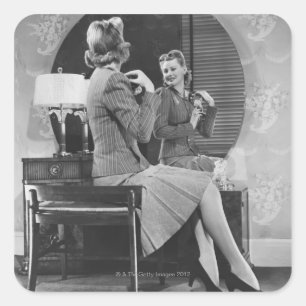 draaien vierkante sticker