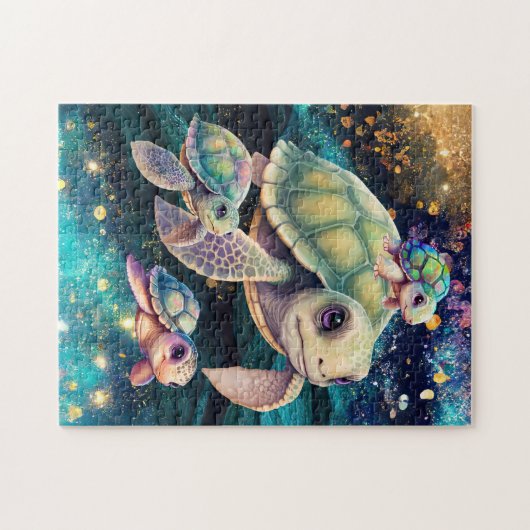 Draaien zwemmen legpuzzel (Horizontaal)