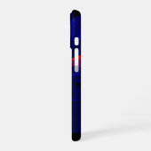 Draaiend Blauw Accent Geometrisch iPhone 16 Hoesje (Linkerkant)