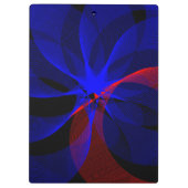 Draaiend Blauw Accent Geometrisch Klembord (Achterkant)