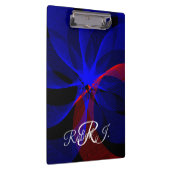 Draaiend Blauw Accent Geometrisch Klembord (Rechts)
