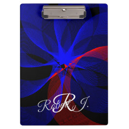 Draaiend Blauw Accent Geometrisch Klembord