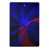 Draaiend Blauw Accent Geometrisch Mini Klembord (Achterkant)