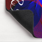 Draaiend Blauw Accent Geometrisch Muismat (Hoek)