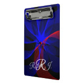 Draaiend Blauw Accent Geometrische Mini Klembord (Angled2)