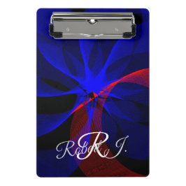 Draaiend Blauw Accent Geometrische Mini Klembord