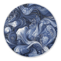 Draaiend blauw en wit Abstract