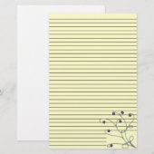 Draaiend bloemig briefpapier - gevoerd (Voorkant / Achterkant)