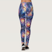 Draaiend Galaxy Naadloos Patroon Leggings (Achterkant)