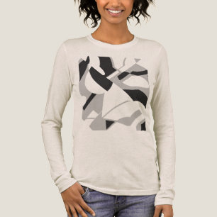 Draaiend grijs zwart vet diagonaal art design Tri-Blend shirt