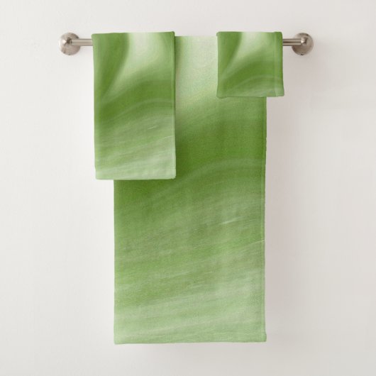 Draaiend groen bad handdoek (Insitu)
