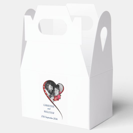 Draaiend Hart Bruiloft Bedankdoosjes (Geopend)