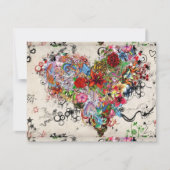 Draaiend hartpatroon feestdagenkaart (Voorkant)