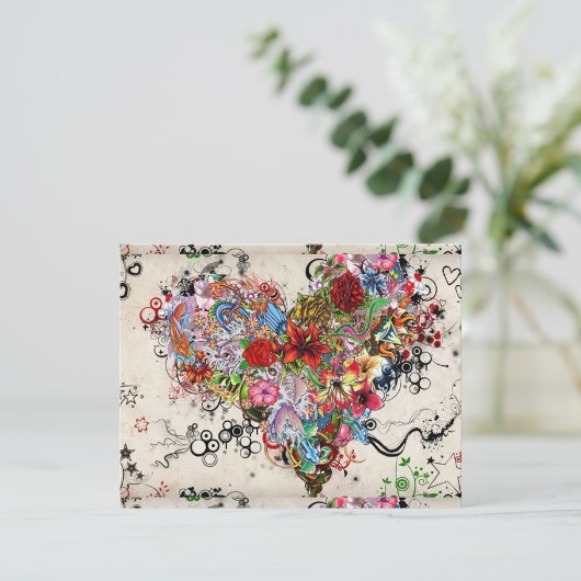 Draaiend hartpatroon feestdagenkaart